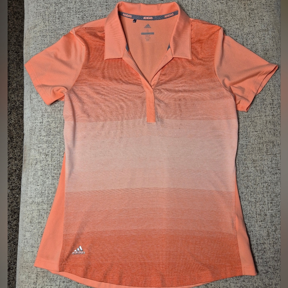 Adidas Orange Polo Golf Shirt, Womens size small